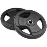 Set 2 discos caucho MASOS c/agarre 10 kg