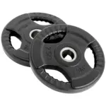 Set 2 discos caucho MASOS c/agarre 2,5 kg