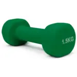 Mancuerna neopreno HANT 1,5 kg / unid. Verde oscuro