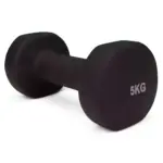 Mancuerna neopreno HANT 5 kg / unid. Negro