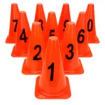 Set 10 conos numerados 1-10 COTI 23 cm