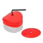 Set 24 discos planos AG-24 Blanco/Rojo