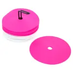 Set 24 discos planos AG-24 Blanco/Fucsia