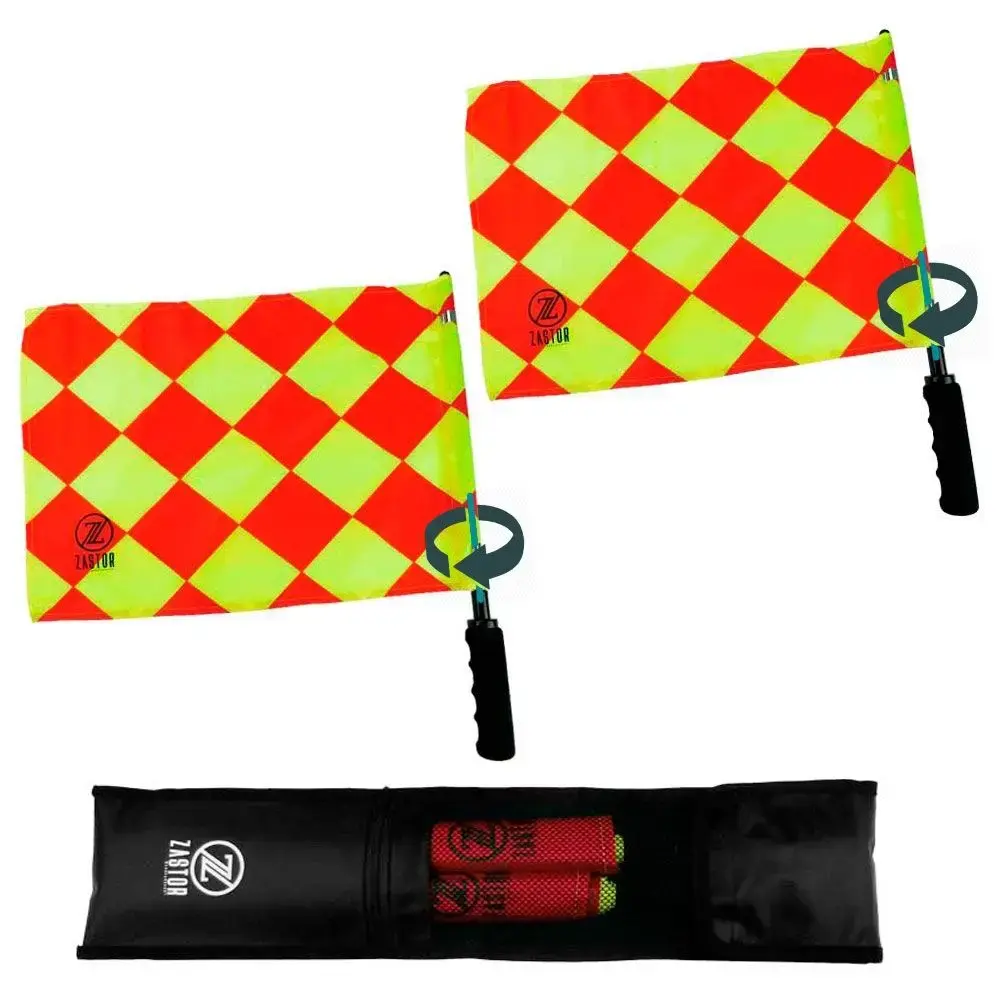 set-banderines-zastor-premier-r-giratorios-4543-rotacion.jpg Set banderines árbitro giratorios c/funda PREMIER-R - Rombos - Imagen 1