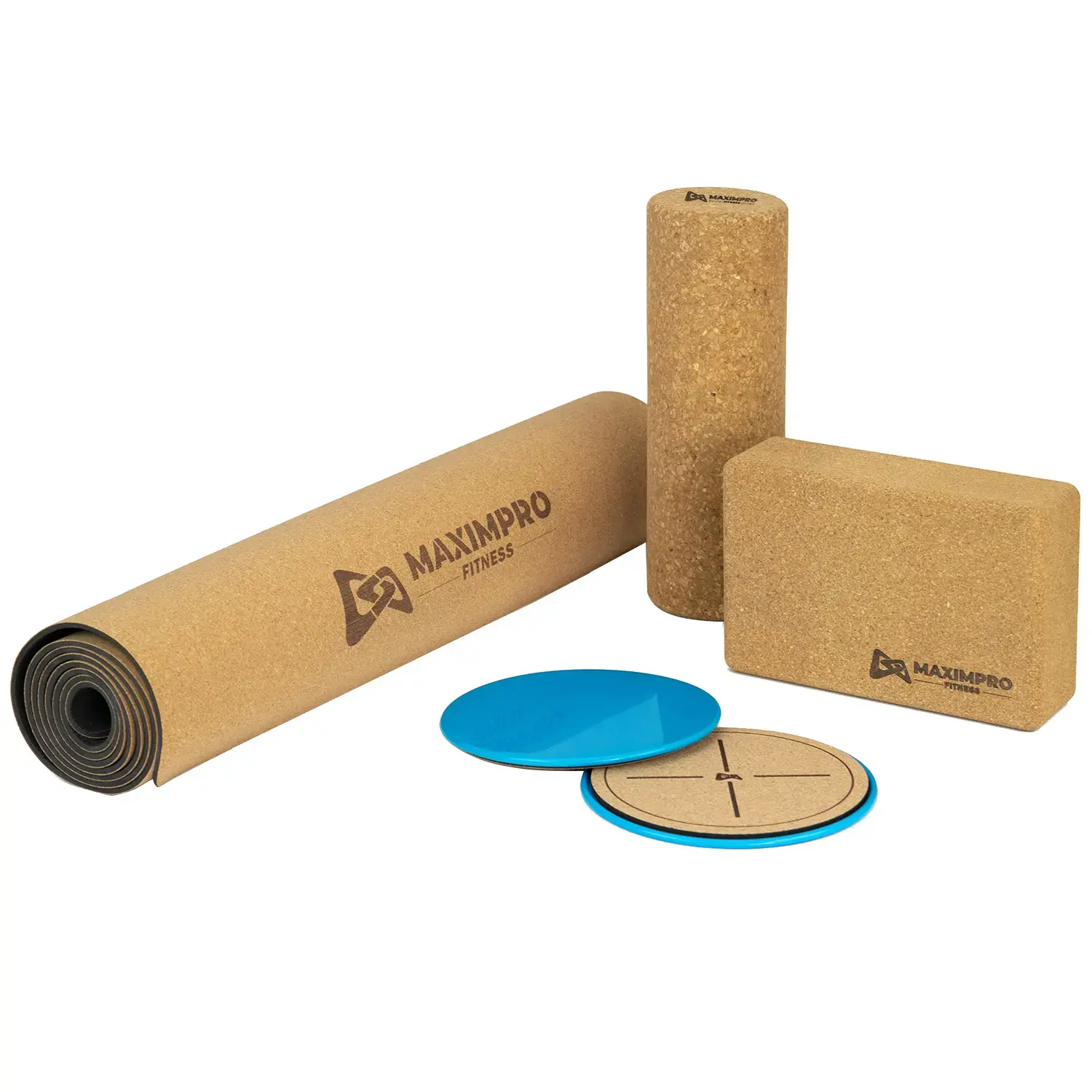 set-entrenamiento-yoga-corcho-maximpro-corcal-7690.jpg Set de entrenamiento yoga eco corcho CORCAL - Imagen 1