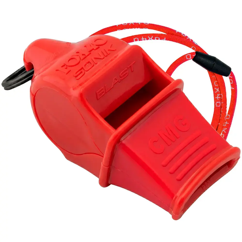 silbato-fox-40-sonik-blast-rojo-9203-0108-01.jpg Silbato FOX 40 SONIK BLAST CMG Rojo - Cordón - Imagen 1