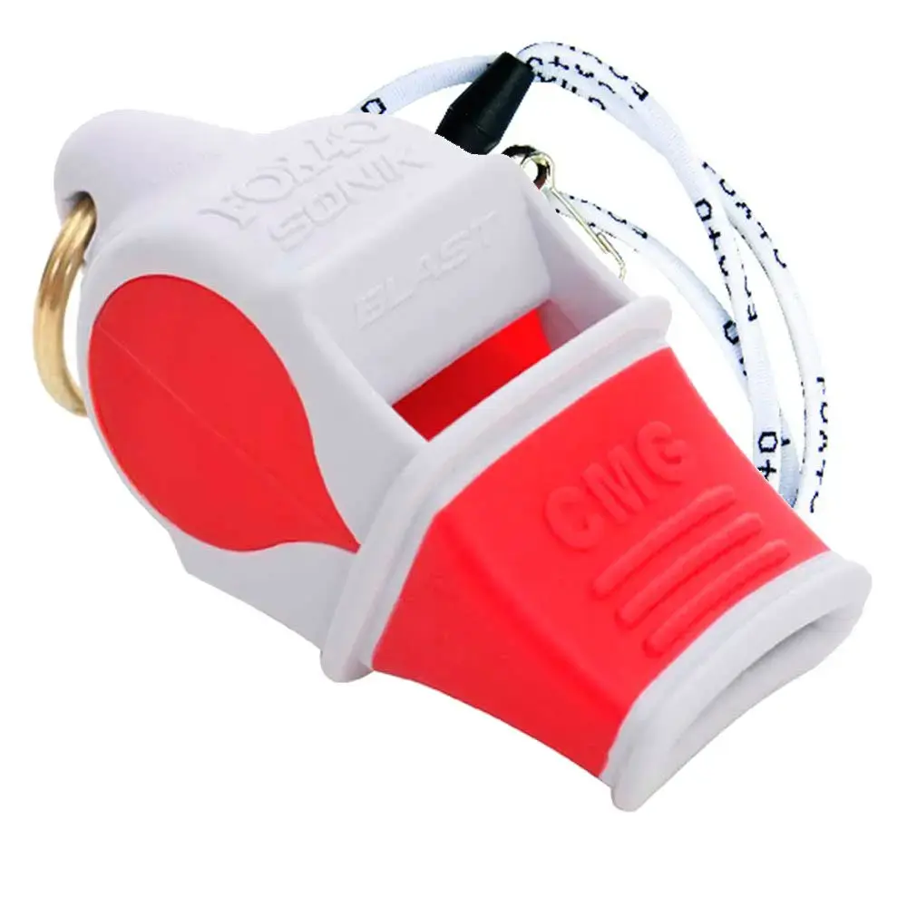 silbato-fox-40-sonik-blast_blanco-rojo-cordon.jpg Silbato FOX 40 SONIK BLAST CMG Blanco-Rojo - Cordón - Imagen 1