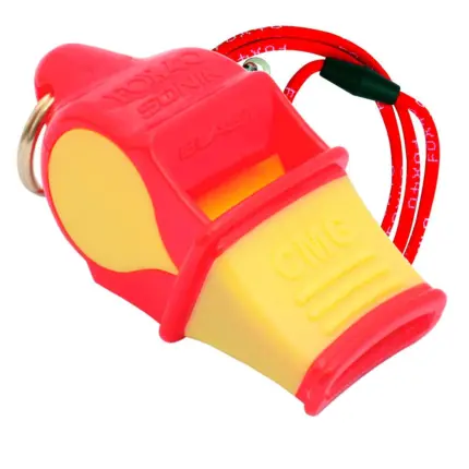 Silbato FOX 40 SONIK BLAST CMG Rojo-Amarillo - Cordón