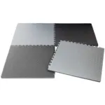 Suelo Eva pack 4 uds 61x61 cm 20 mm STALUX Negro/Gris