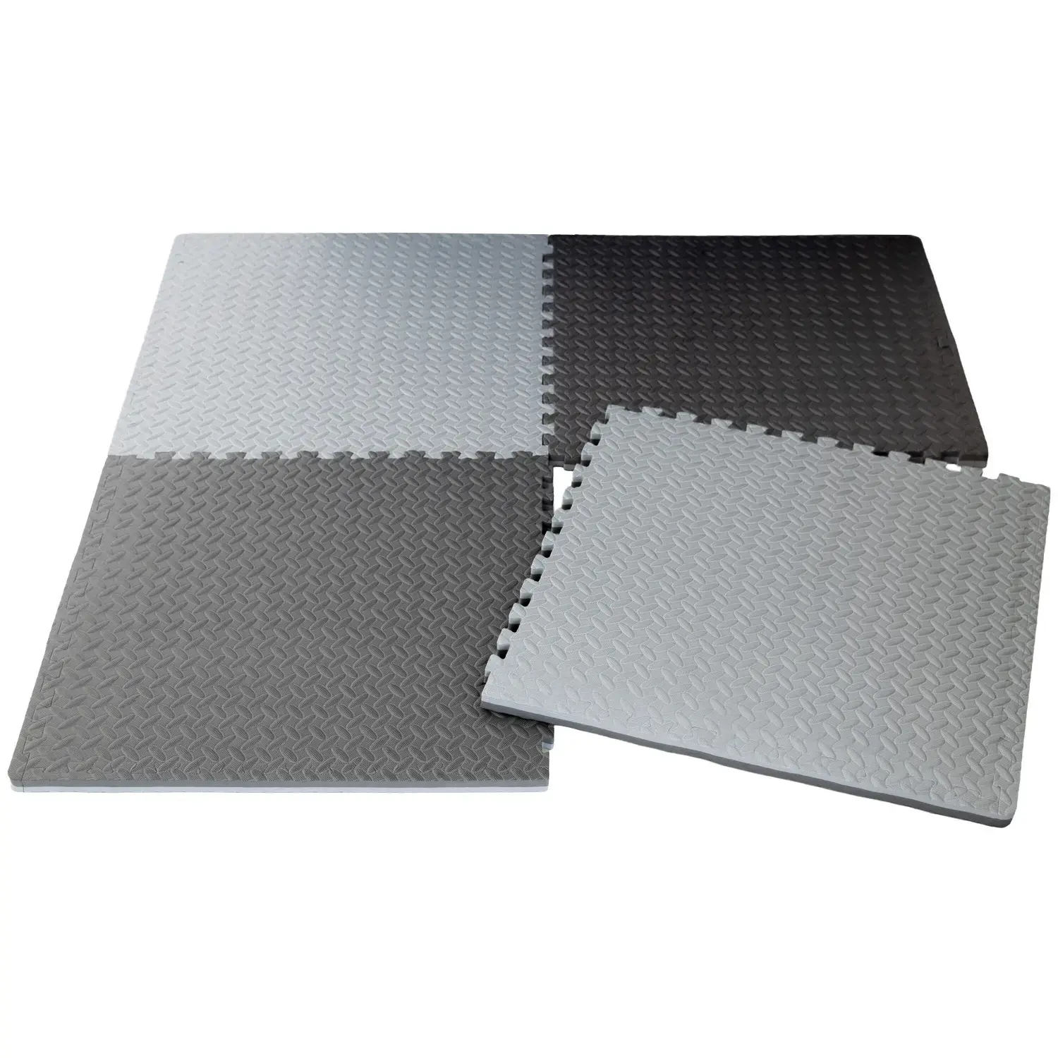 suelo-eva-4x-61x61cm-20mm-stalux-neg-gri-7801.jpg Suelo Eva pack 4 uds 61x61 cm 20 mm STALUX Negro/Gris - Imagen 1